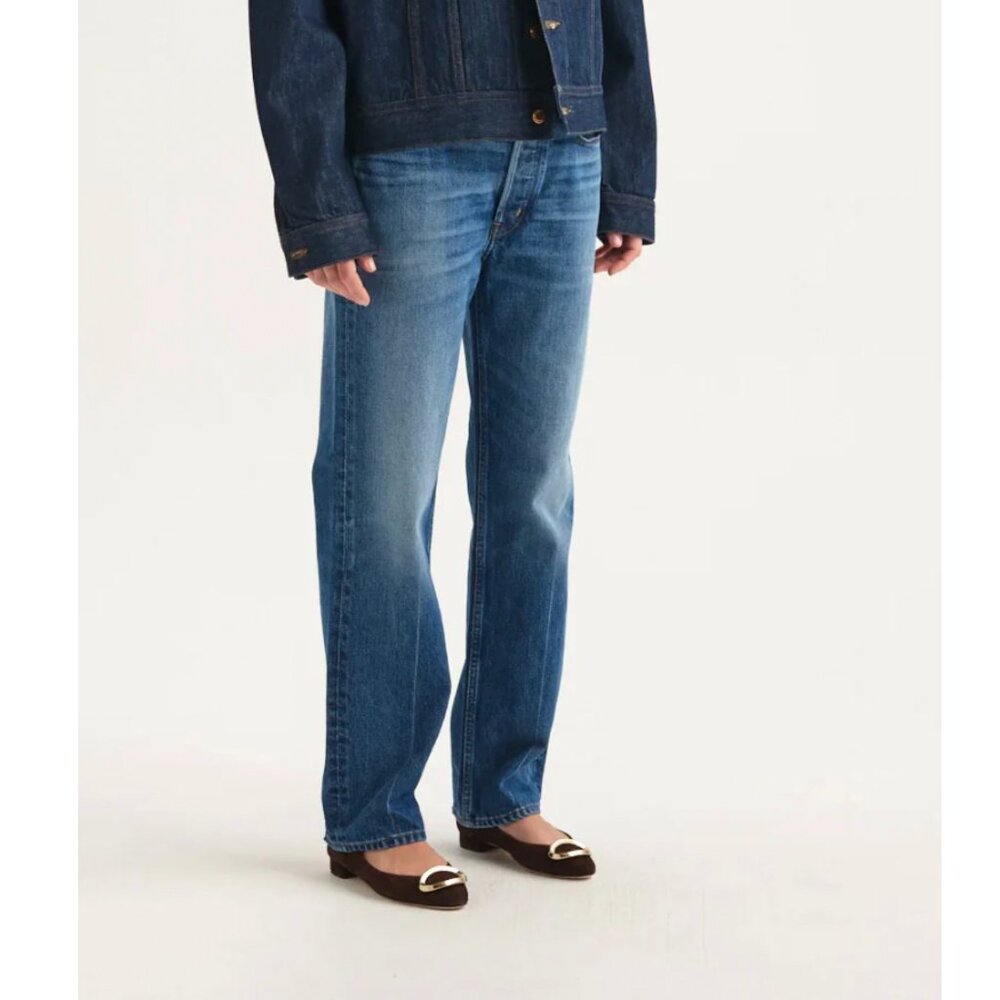 LIKE NEW - Jamie Haller The Slouch Jeans in Deep Blue - Picture 2 of 7